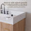 Meuble-lavabo simple 48 po avec comptoir en quartz, portes cannelées en chêne rouge massif et prises intégrées 48 po-1488236876