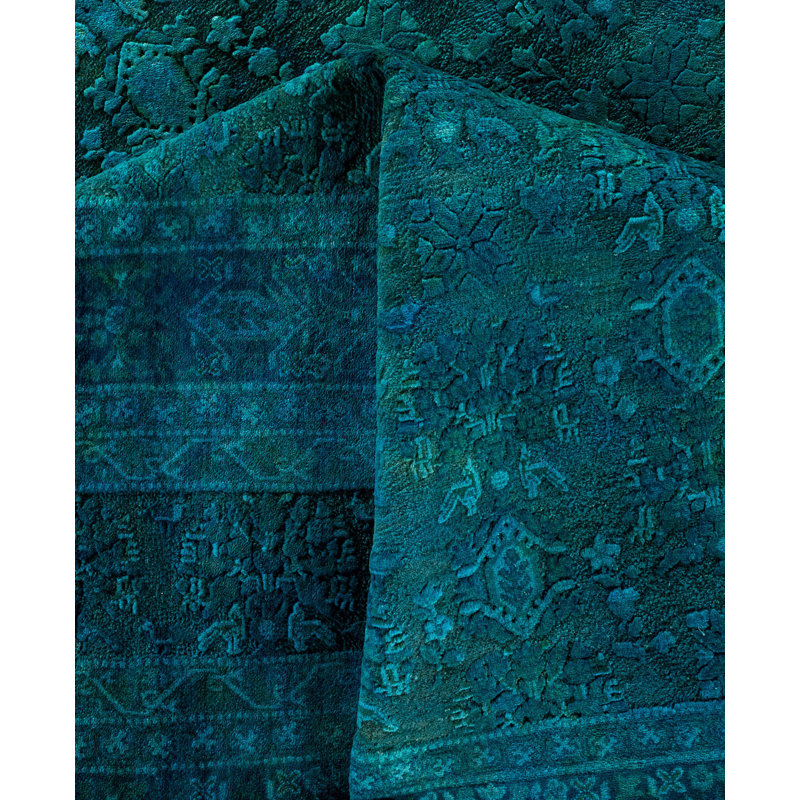 Overdyed One-of-a-Kind 10' 2" X 15' 10" Hand Knotted Area Rug