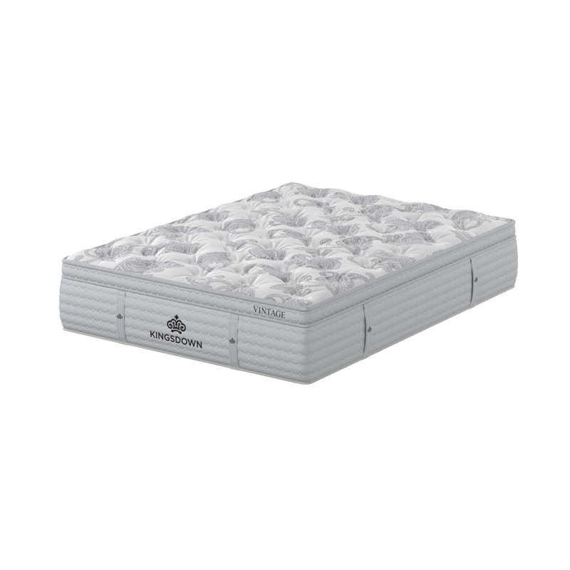 Kingsdown Vintage 15.5" Cushion Firm Euro Pillow Top Hybrid Mattress, Twin