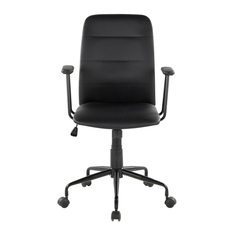 Chaise de bureau en similicuir, Noir