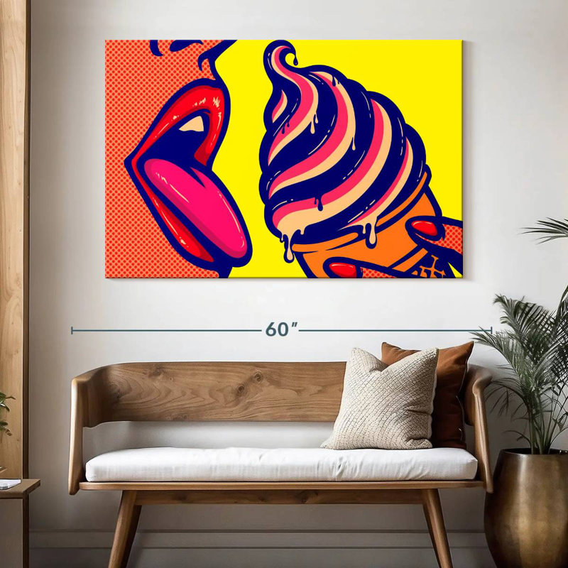 Yarlin Comic Ice Cream, 34" H x 51" W