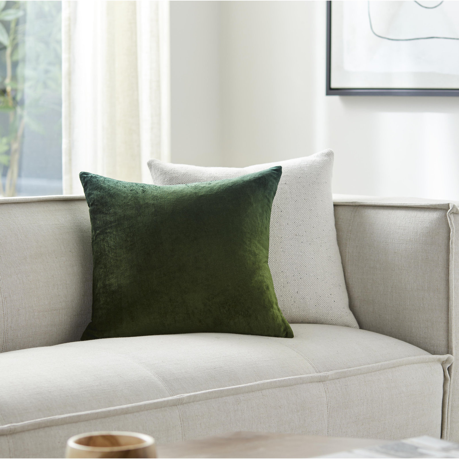 Theodosia 22" x 22" Pillow Cover, Saffron, Pillow Cover Only - No Insert, 20" x 20"