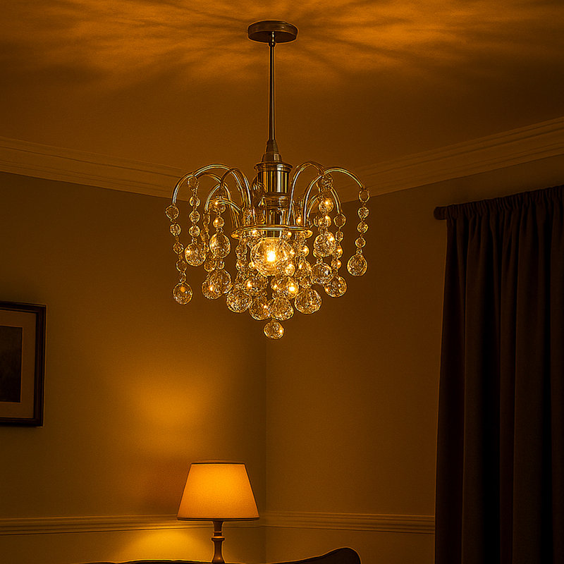 Shannon 1 - Light Chrome Crystal Pendant