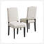 Chaise à manger Madison KD STUD avec revêtement en polyester beige et clous bronze pour une assise élégante et confortable