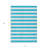 10' X 14' Teal and White Striped Washable Indoor Outdoor Area Rug-122845772