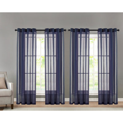 Panneau de rideau transparent d'intérieur à œillets Krenzke
