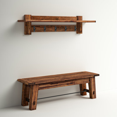Durango 60" Hook Shelf and Bench Set