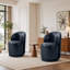 PU Leather Barrel Swivel Armless Dining Chair-282501236
