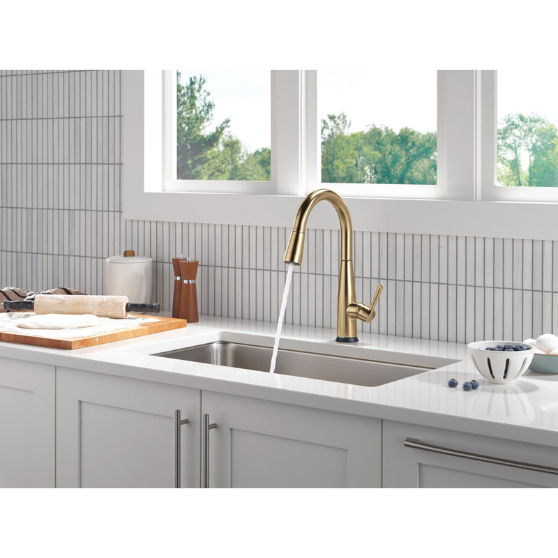 Essa Touch2O Kitchen Sink Faucet with Touchless Technology, Champagne Bronze