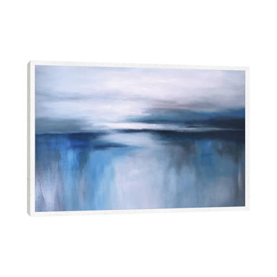Abstract Seascape XXIV by Radiana Christova - Floater Frame Painting on Canvas