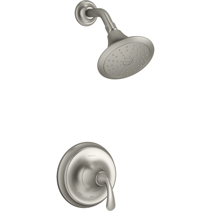 Forte Sculpted Rite-Temp Shower Trim With 1.75 Gpm Showerhead, Vibrant Brushed Nickel
