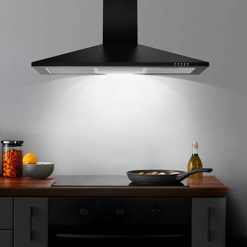 90CM Wall Mount Range Hood with LED Lights