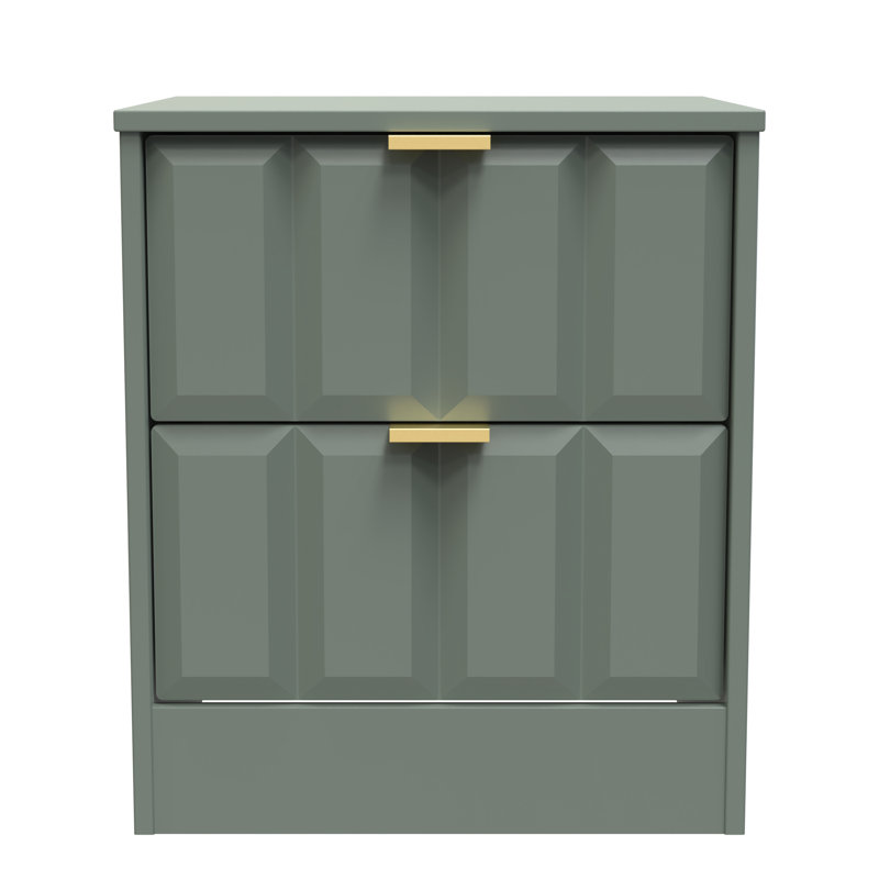 Doss 45 cm W Bedside Table, Reed Green