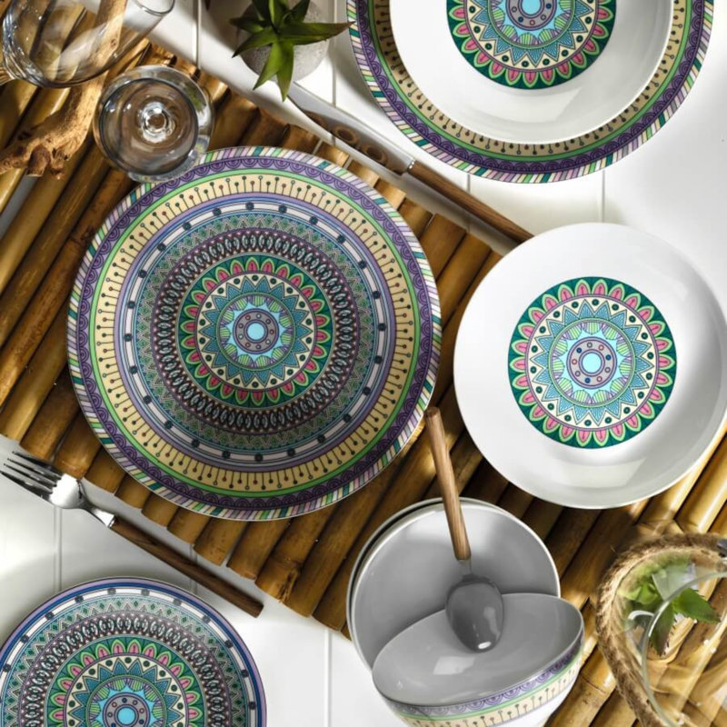 Service de table 24 pièces, service pour 6 Jewell