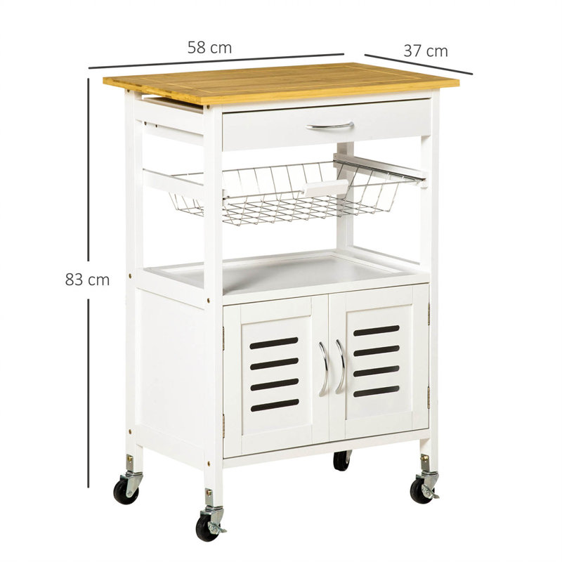 58 cm W Kitchen Cart with