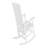 Rocking Chair White Color, Suitable For All Seasons: Outdoor Lounge Chair, Made Of Sturdy HIPS Material, Equipped With 304 Stainless Steel Accessories.-1921342341
