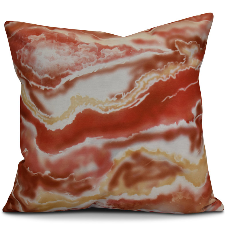 Housse de coussin d'extérieur carré HH Revival, H 18 po x l 18 po x p 2 po, Orange