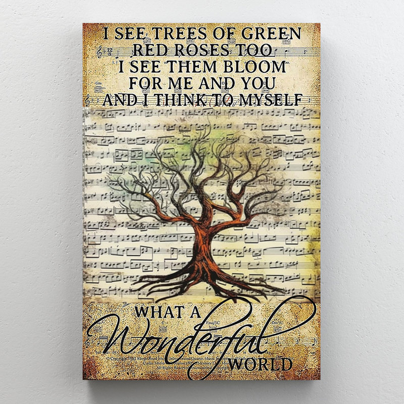 I See Trees Of Green - musique lyrique, H 14 po x l 11 po x P 1,25 po