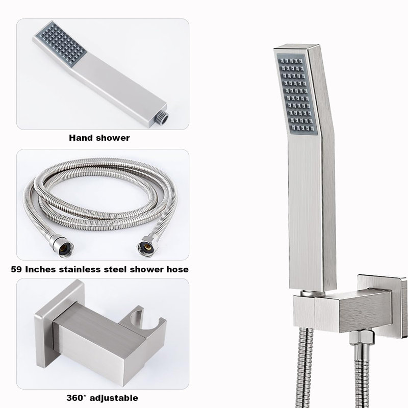 Upgrade Your Shower Experience With Our 10-Inch Luxury Shower System!, Brushed Nickel