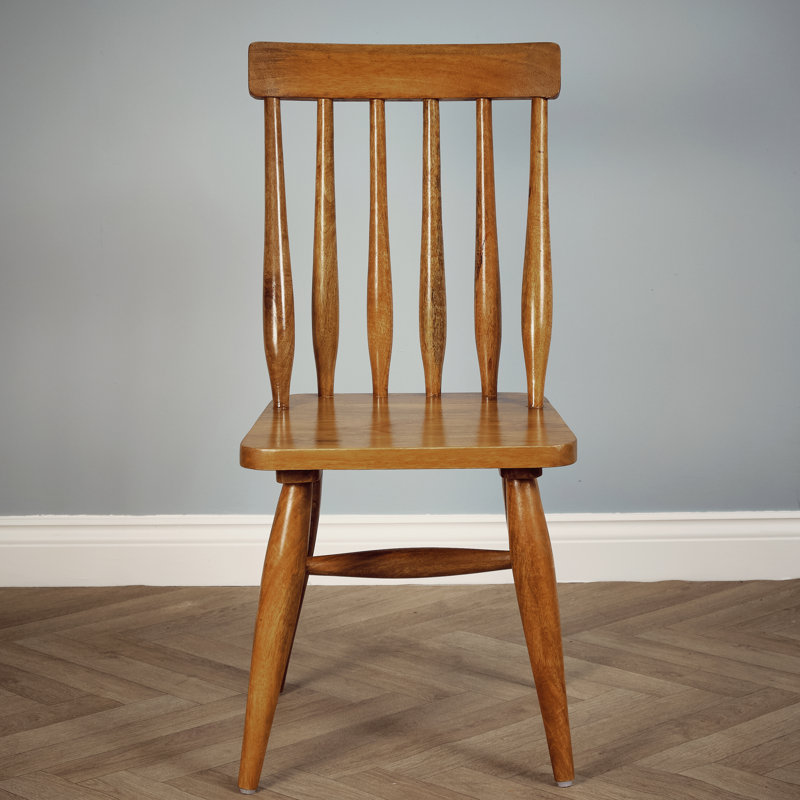 Upholstered Dining Chair, Medium Wood