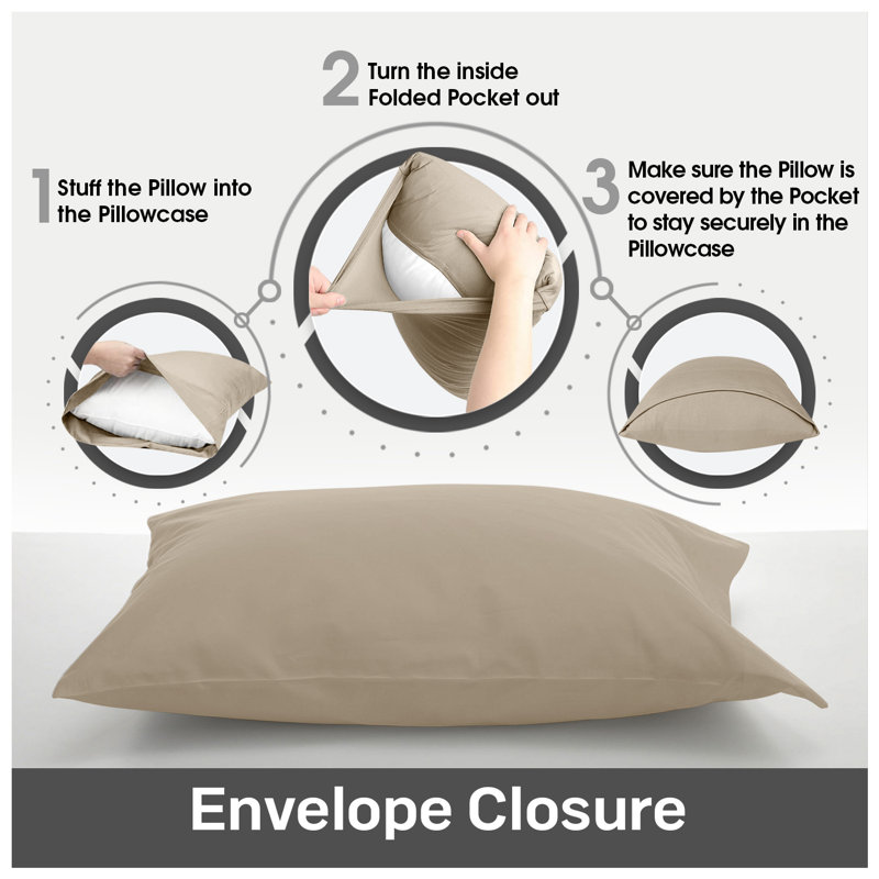 Nicole 144 Thread Count Pillowcase, Natural