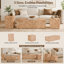 Table basse carrée en bois aggloméré de style naturel, table d'appoint. Table d'appoint de salon, de table d'appoint ou de table de chevet en bois aggloméré de style Wabi-sabi. 15,7 po x 15,7 po x 15,7 po, combinez librement 3 tailles,