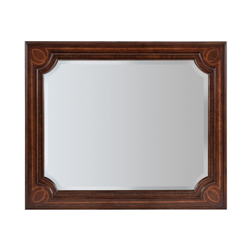 Charleston Brown Rectangular Wood Wall Mirror