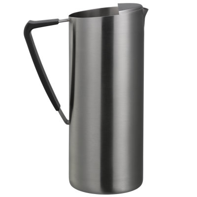 Slim 1.9-Liter Stainless Water Pitcher With Ice Guard