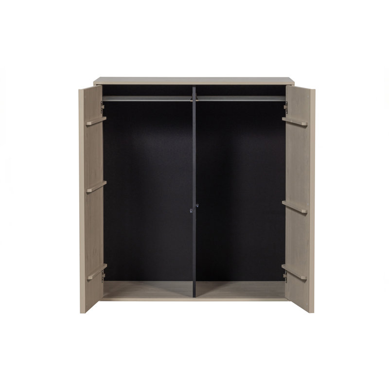 2 Door Wardrobe, 110 cm H x 100 cm W x 58 cm D