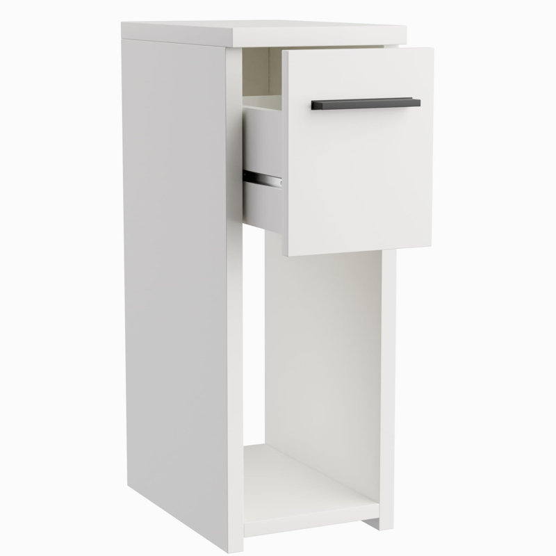 20cm W Manufactured Wood Bedside Table, White