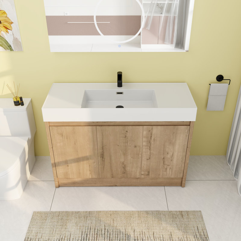 Meuble-lavabo simple 47,26 po avec comptoir en résine