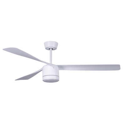 Peregrine 56" Indoor/Outdoor Ceiling Fan with Light and Remote, Modern LED Outdoor Ceiling Fan, Damp Rated, Energy Efficient DC Motor