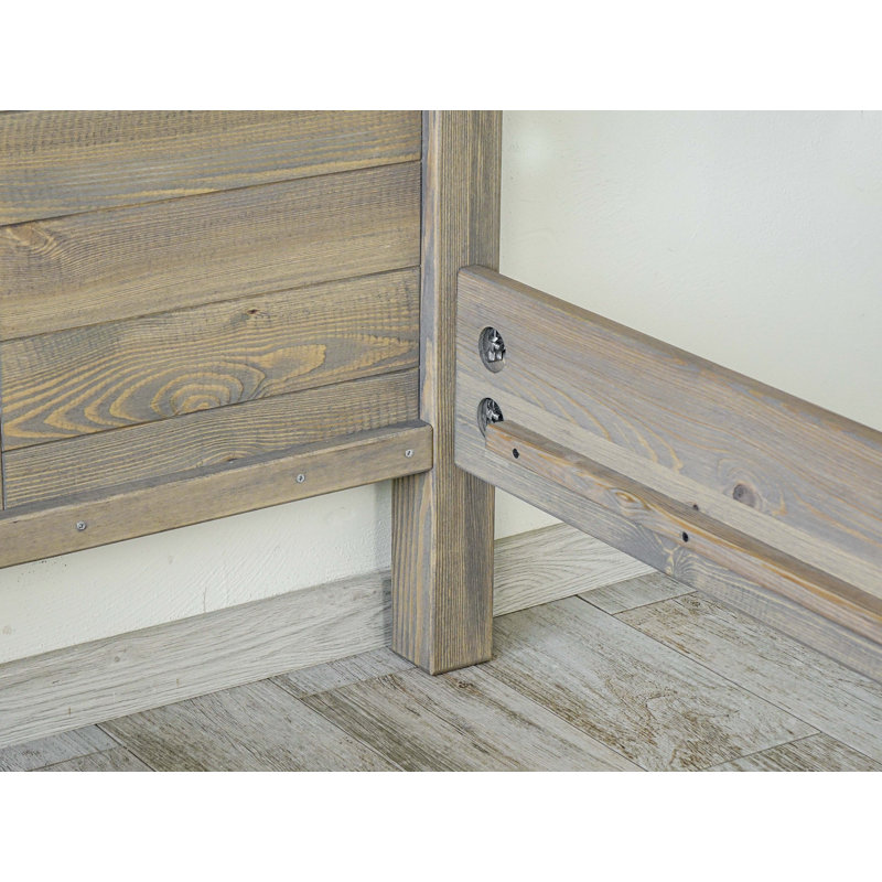 Pinar Solid Wood Bed, European Kingsize (160 x 200 cm)