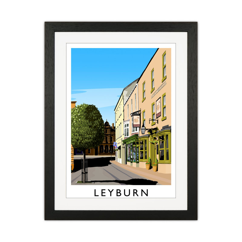 Leyburn 3 Portrait by Richard O'Neill - Print, 43.5cm H x 33.5cm W x 3cm D, Black Framed