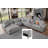 Errett Upholstered Corner Sectional with Storage & Cup Holder Console, 5 Throw Pillows-456439193