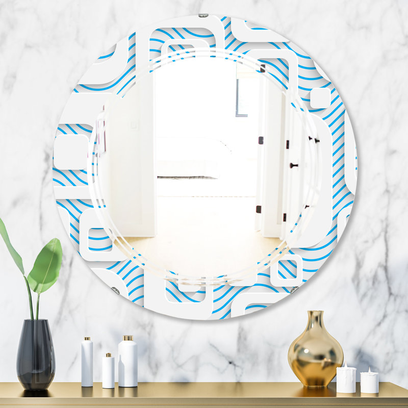 Miroir mural sans cadre à l’ananas triple c, 31,5 po x 23,7 po, Motif 1950