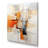 Orange Gray Line Art Abstract Expressionism - minimalism canvas art print -442373514-442373526