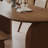 Nut-brown Oval Solid Wood Dining Table-1565034594