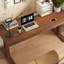 Bureau debout rectangulaire en bois massif noyer-2103017437