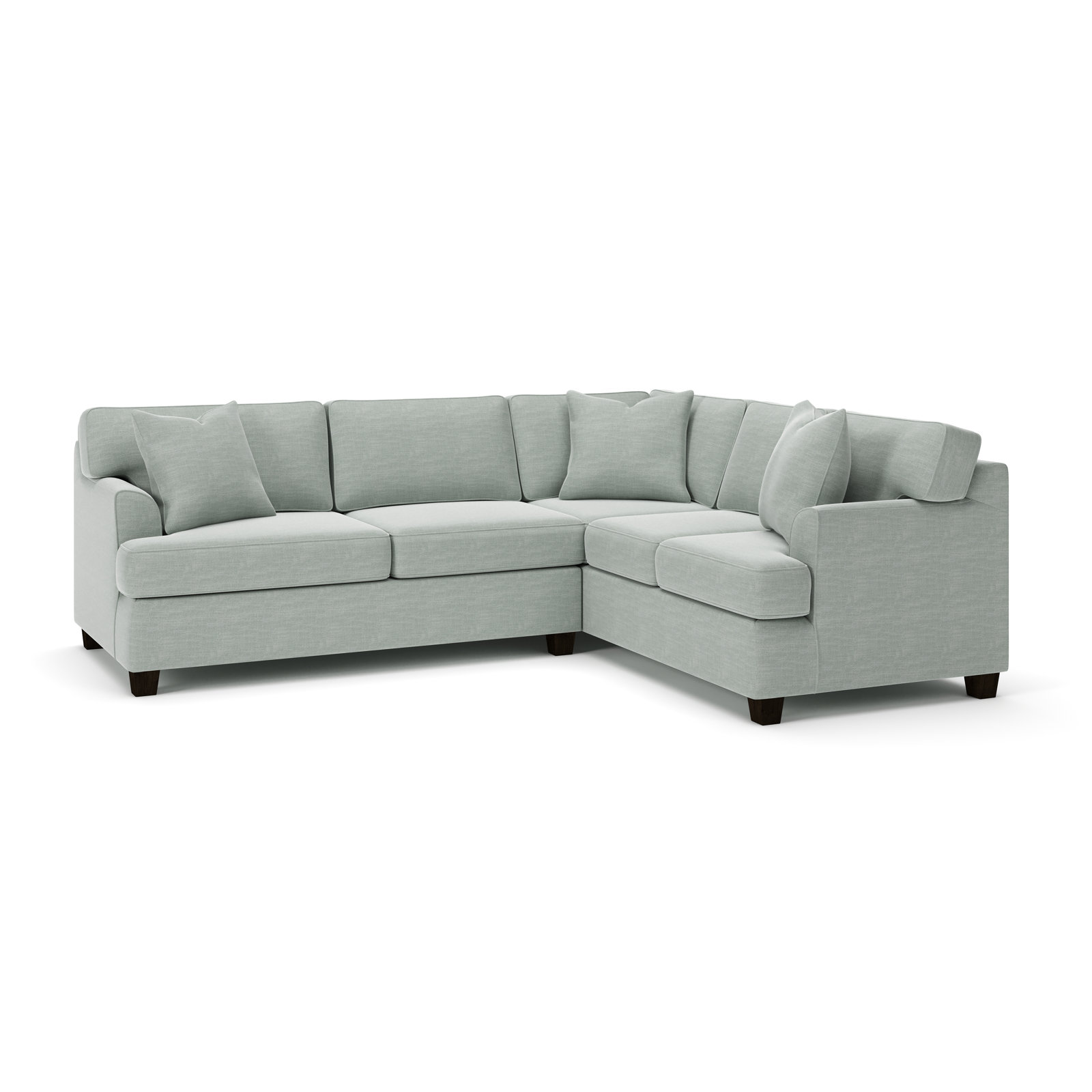 Conradina Upholstered L-Sectional, Conversation Capri Basketweave, Right Hand Facing