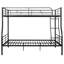 Full Xl Over Queen Metal Bunk Bed, Black - Iron Composition, Space Saving Aspect, Protocols Followed Modern Queen, Made With
