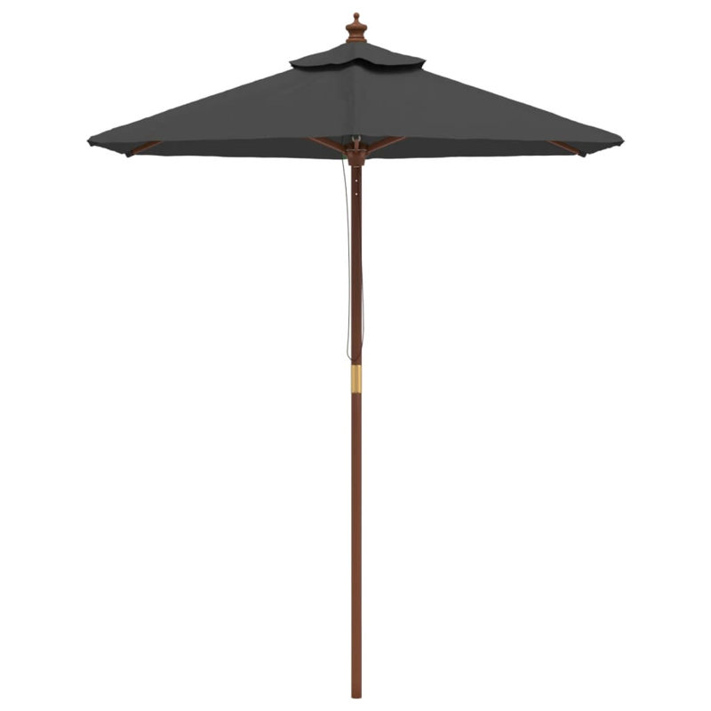 Aslyn Market Parasol, 231cm H x 196cm W x 196cm D, Anthracite