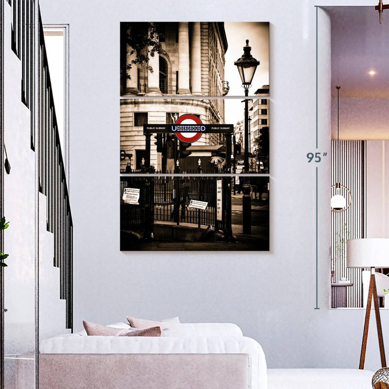 Enseigne de métro Sireci London, H 32 po x l 20 po