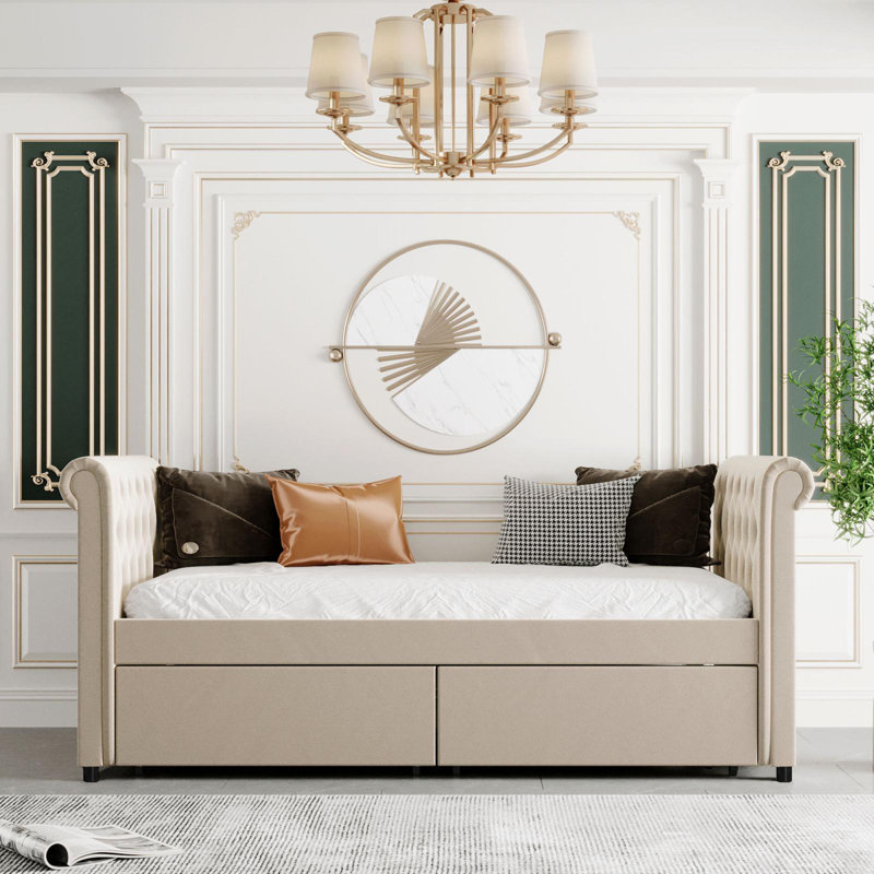 Lit de jour Queribus, Beige