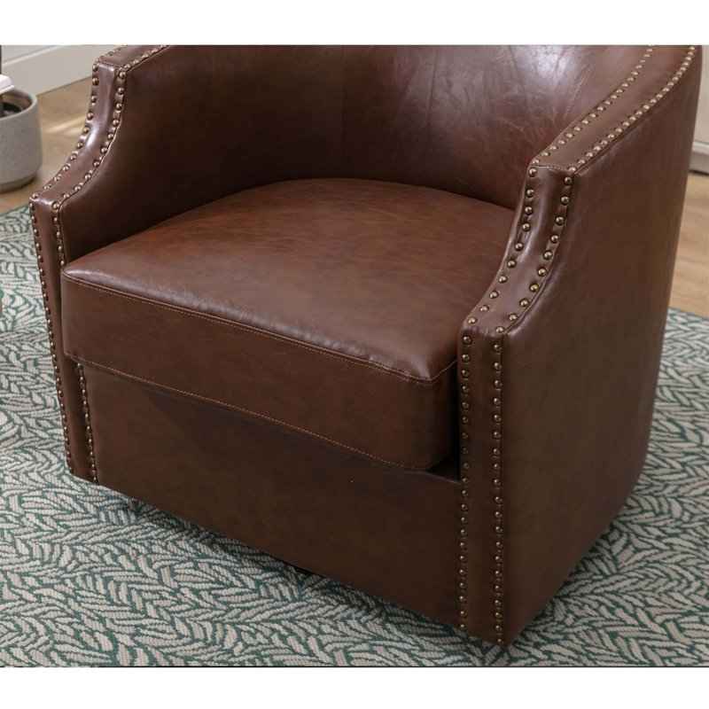 Chaise pivotante 30,5 po Pimm, Polyuréthane café
