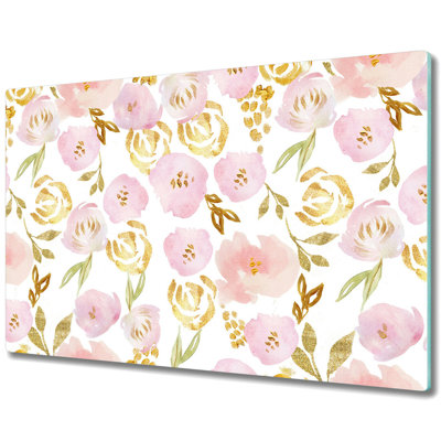 Mccalla Tempered Glass Roses Chopping Board