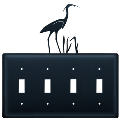 Heron 4-Gang Toggle Light Switch Wall Plate