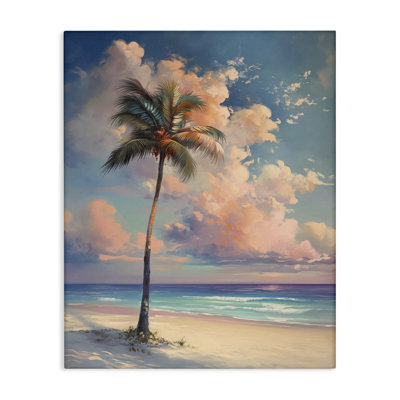  Impression sur toile de palmier de plage aux couleurs vives par Arlington Prints
