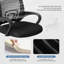 Chaise de bureau réglable avec rotation à 360 °, hauteur et contrôle de l'inclinaison, noir-1424091286