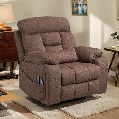 4 OKIN Motors Lay Flat Power Lift Recliner Chair with Heat & Massage, Electric Sofa, Cup Holders